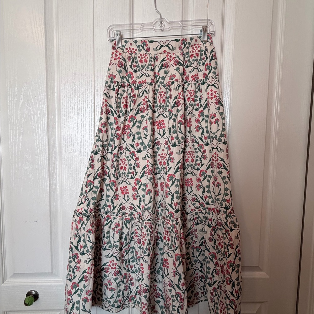 NWOT - Abercrombie & Fitch Floral Maxi Skirt in Pink and Green Floral